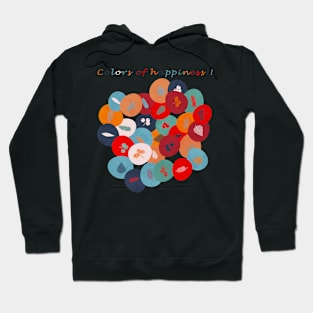 Colorful dots with floral motifs Hoodie